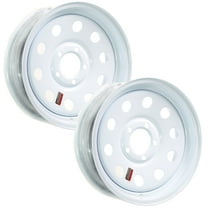 eCustomrim 2-Pack Trailer Wheel White Rims 15" Modular Style 5 Lug On 4.5 in.