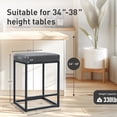 thumbnail image 3 of Sophia & William 24" Bar Stool Counter Height Bar Stools with Footrest, Set of 2, Gray, 3 of 6