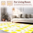 thumbnail image 2 of ODIKA 6'x9' Machine Washable Non-Slip Area Rug, Whimsical Daisy Chain Motif Playful Floral Arrangement High Traffic Rug, Yellow, 164711, 2 of 7