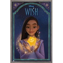 Disney Wish - Asha & Star Wall Poster, 22.375" x 34" Framed