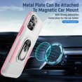 thumbnail image 4 of Dteck for iPhone 13 Pro Case with Ring Stand Cover,Hybrid Shockproof Impact-Resistant Bumpers Protective with Built-in Ring Stand Ring Kickstand for Apple iPhone 13 Pro (White/Pink), 4 of 8