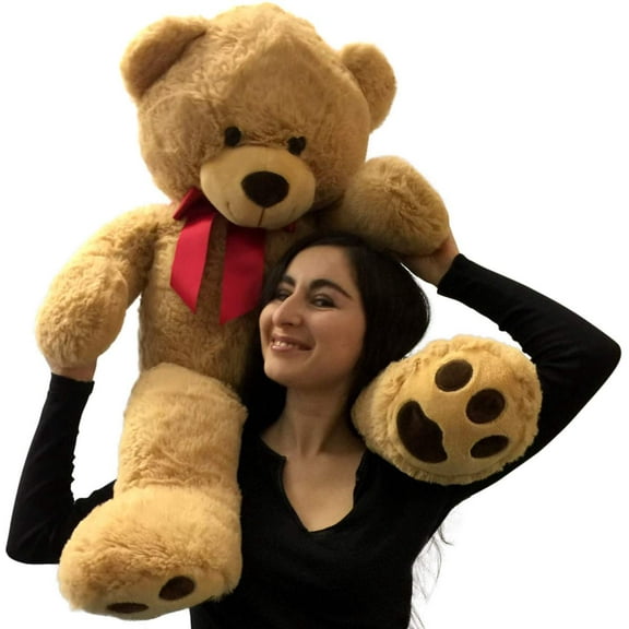 Big Plush Jumbo Teddy Bear, Extra Soft, 36-Inch, Beige