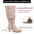 thumbnail image 3 of LOVE STEETLY Women's Extra Wide Calf Knee‑High Slouchy Boots, True Wide Width Kitten Heel Plus Size Comfort Boot., 3 of 7