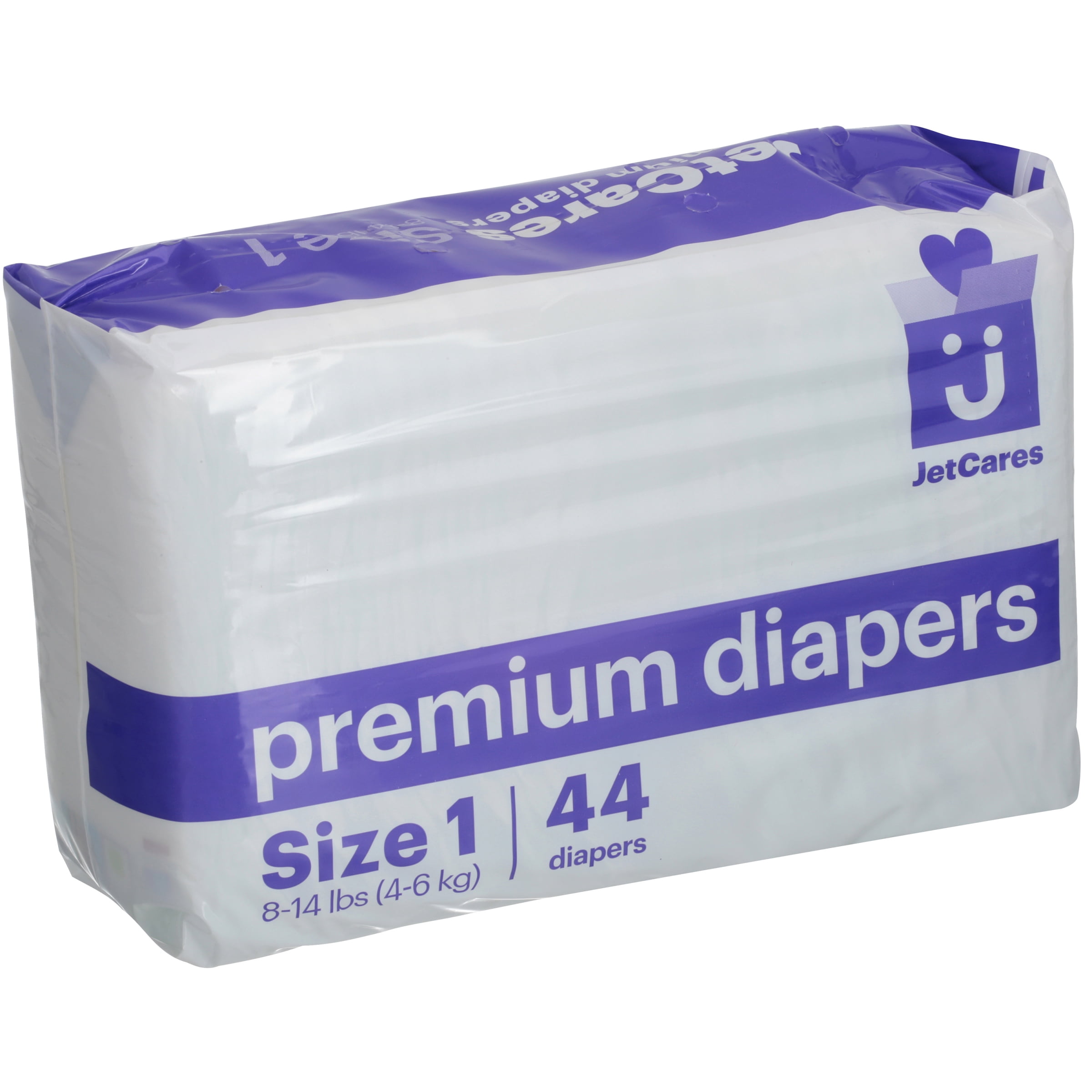 Jetcares Diapers, Size 1, 176 Diapers