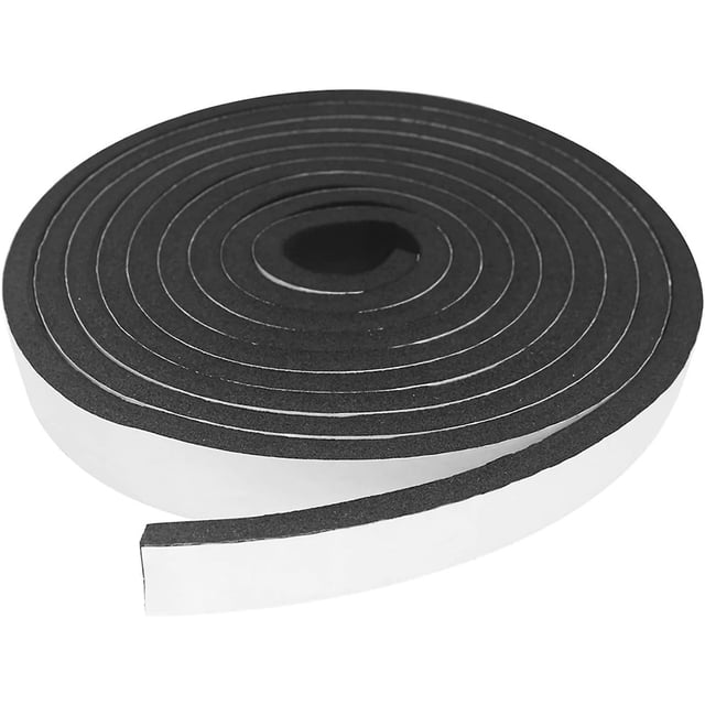 Cinta de aislamiento de espuma autoadhesiva, burletes para puertas y ventanas, sello de puerta de insonorización a prueba de sonido, burlete, refrigeración, aire acondicionado S Feliz Sencillez