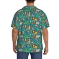 thumbnail image 3 of Lsque Jungle Animals print Men's Cuban Collar Short Sleeve Shirt Summer Beachwear Casual Button Down Fashionable Vacation Leisure Shirt-3X-Large, 3 of 7
