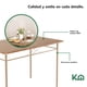 thumbnail image 2 of Comedor de 4 Sillas Mesa Madera Cocina Restaurante Cafeteria beige 5, 2 of 5