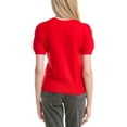 thumbnail image 2 of CeCe womens  Ribbon Trim Sweater, s, Red, 2 of 3