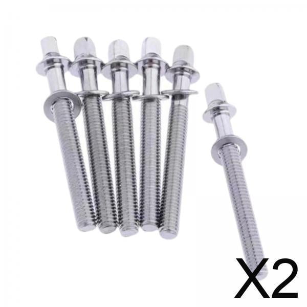 barras de tensión del tambor,Varillas de tensión para bombo con arandelas de repuesto,Tornillos para caja Varillas para tornillos de percusión,Tornillo de ajuste del tambor Tornillos de