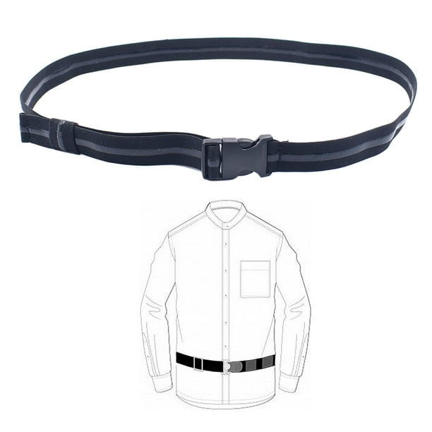 Adjustable Unisex Shirt Stay Belt Non-Slip Anti-Crease Belts for Formal Wear Professional Attire (2.5cm Plastic Plug Buckle), Adult Unisex, Size
