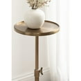 thumbnail image 3 of Kate and Laurel Engles Traditional Adjustable-Height Pedestal Drink Table, 10 x 10 x 30, Polished Brass, Vintage Round Living Room Pedestal Table for Indoor Plant Stand with Protective Tabletop Lip, 3 of 8
