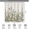 thumbnail image 6 of CAILDANL Wildflower Botanical Shower Curtain for Bathroom Decor 72Wx72H Inch Floral Flower Plant Herbs Sage Green Leaves Decorative Bath Set Bathroom Accessories Fabric Waterproof 12 Pack Hooks, 6 of 7