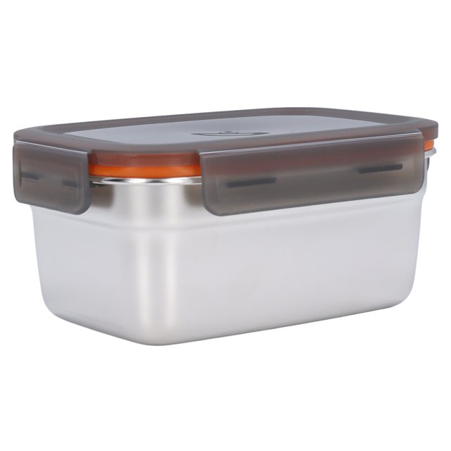 Stainless Steel Food Storage Container, Leakproof Eco Friendly Rectangle Food Storage Box with Lid, Airtight Bento Lunch Box for Home Office Camping Travel