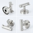 thumbnail image 6 of 4pcs Towel Holder SUS304 Stainless Steel Wall Towel Hooks for Bathroom Wall Mounted Heavy Duty Double Coat Hook Robe Hooks for Kitchen Bathroom Tea Towel Hat Clothes Wall Door Hanger Silver, 6 of 7