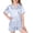 Blue Stripes, variant on Girls Pajamas Silk Satin Pajama Sleepwear Button Down Pj Set Loungewear