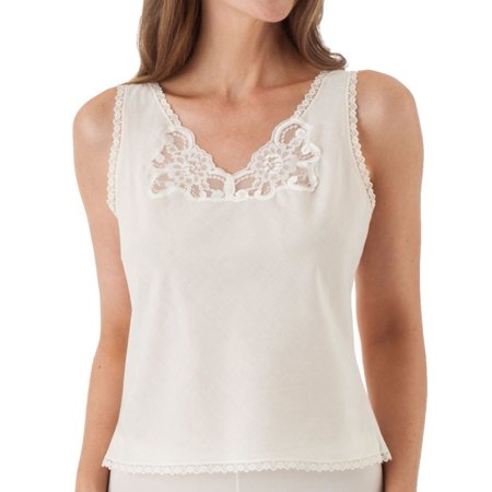 

Women s Shadowline 4536 Cotton Batiste Camisole (Ivory 34)