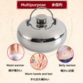thumbnail image 2 of Metal Hot Water Bottle with Cover, Stainless Steel Hand Feet Warmer, Winter Body Hand Foot Warmer Heat Warming Bottle, 1L/1.5L/2.0L/3.0L, Pain Relief (Size : 18cm(7.1in)), 2 of 8