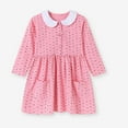 thumbnail image 5 of Girls Dress Short Sleeve Sailor Collar Dresses Bow Decoration School Uniform Pink 3-4 Years, 5 of 6