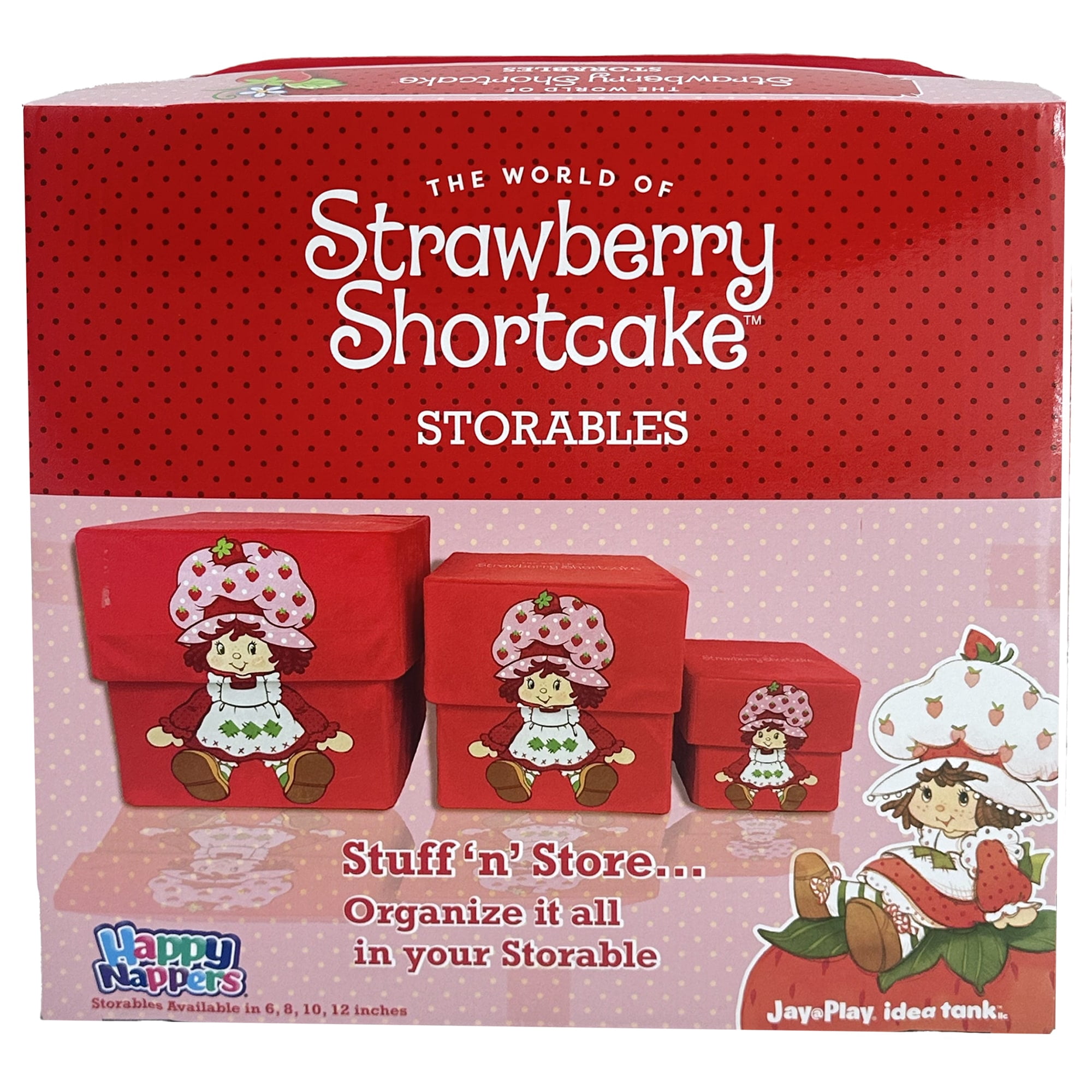 Strawberry Shortcake: Storable 8" Box - Red Character Themed Bin, Fabric Storage Container, Opening Top Lid, Holds Toys-Books-Games & More, Licensed