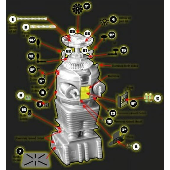 Lost In Space Robot Photoetch & Decal Set - PGX124 ParaGrafix