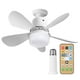 thumbnail image 1 of Ventilador de techo de 30W, lámpara LED, ventilador de enchufe con Control remoto, luz LED para dormitorio y cocina, 1 of 9