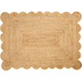 thumbnail image 5 of Shree Exports Hand Woven Farmhouse Jute Area Scalloped Rug (Natural, 6'x9' Feet), 5 of 5