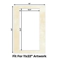 thumbnail image 2 of Earthen Off White Picture Frame Mat for 16x24 Frames - Fits 11x22 Photos - 1 Mat, 2 of 7