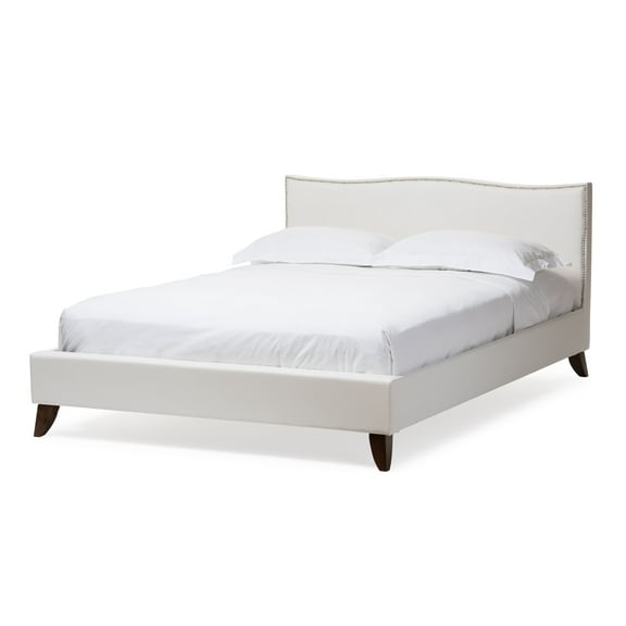 Baxton Studio Battersby Modern Bed with Upholstered Headboard , Multiple sizes, Multiple Colors