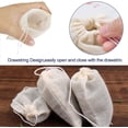 thumbnail image 3 of 50 Pack Reusable Cotton Muslin Bags for Kitchen, Potion, Tea, Coffee, Spice Storage, White, 3 of 5