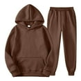 thumbnail image 5 of KAUOD 2 Piece Sweatsuits for Teen Girls Plain Fleece Hoodies Sweatpants Joggers Set Warm Casual Pullover Tracksuits Outfits, 5 of 5