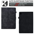 thumbnail image 3 of ELEHOLD Flip Folio Leather Case for Samsung Galaxy Tab A8 10.5 (2022), Butterflies Tower Pattern Card Slots Auto Wake/Sleep Kickstand Function Multi-Functional Protective Shockproof Slim Case,Black, 3 of 7