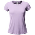 thumbnail image 5 of Emmalise Women's Classic Short Sleeve Crewneck 6 Pack Tshirts, Black Red Pink Purple Lilac Silver, Small, 5 of 6