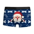 thumbnail image 3 of Men Cool Comfort Underwear Men Underwear with inside Them Sweat Briefs Briefs Packs Mens Mens Christmas Printed Breathable And Comfortable Inner Mid Rise With Waist Underwea Blue XL, 3 of 4