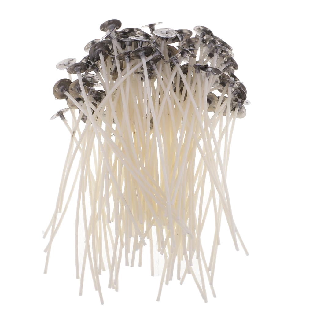 FVDPWYE 150pcs 15/10cm Pre Cotton Waxed Wicks Core for Candle Making With Sustainers