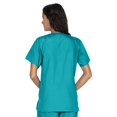 thumbnail image 1 of Landau Haut d'Uniforme à Boutons-Pression pour Femme, Coupe Classique Décontractée, Col en V, 4 Poches, 1 of 6