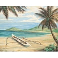 thumbnail image 2 of Paul Brent 44x36 Gallery Wrapped Canvas Wall Art Titled - Outrigger Cove, 2 of 4