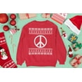 thumbnail image 5 of Old Glory Mens Peace Sign Ugly Christmas Sweater Long Sleeve Sweatshirt, 5 of 6