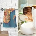 thumbnail image 7 of SKYSONIC Bathroom Hand Towels 2 Pack, Art African Map, Cotton Bath Towels Lightweight Quickdry for Bathroom Ktichen Travel Gym, 16"×28", 7 of 7
