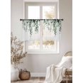 thumbnail image 3 of Green Eucalyptus Sheer Curtains 45 Inch Length 2 Panels Set, Weeping Botanical Leaf Watercolor Voile Window Treatment Rod Pocket Small Kitchen Curtains Drapes for Bedroom 52"x45"x2, 3 of 7