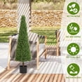 thumbnail image 5 of 4FT Conical Topiary Cedar Trees Artificial Outdoor 2 Pack | Fade-resistant lifelike artificial shrubs for porch or outdoor space décor, maintenance-free greenery, 5 of 11