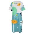 thumbnail image 4 of Vestido de verano para mujer 2025 con bolsillos sueltos, estilo retro atómico abstracto y estilo playero., 4 of 6