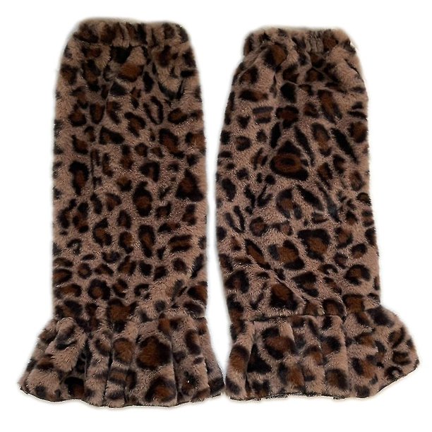 Calcetines cálidos japoneses de Lolita, conjuntos de calcetines sexis de leopardo, calentadores de piernas góticos de invierno