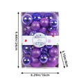 thumbnail image 3 of Qocolhg 26Pcs Christmas Tree Balls Ornaments , Multiple Sizes Colorful Shatterproof Plastic Decorative Baubles for Xmas Tree Decor Holiday Party Wedding Decoration (Purple), 3 of 4