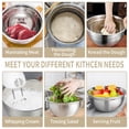 thumbnail image 4 of Juego de bowls para mezclar WEPSEN de 25 piezas de acero inoxidable, 7 qt a 1.5 qt, 4 of 8