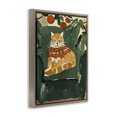 thumbnail image 3 of Stupell Industries Chill Tabby Cat with Fruits Animals Painting Brown Floater Framed Canvas Art Print Wall Art, 17 x 21, 3 of 9