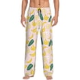 thumbnail image 1 of Fotbe Banana With Leaves Pantalones de Pijama para Hombre, Pantalones de Dormir, Pantalones de Casa con Cintura Ajustable y Bolsillos-3X-Large, 1 of 6