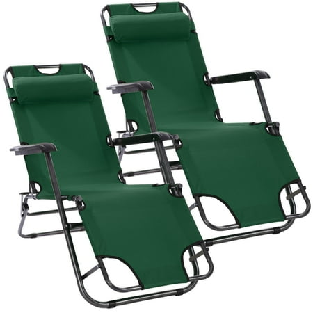 gravity zero duty heavy chair lounge 2pcs folding outdoor recliner patio yard