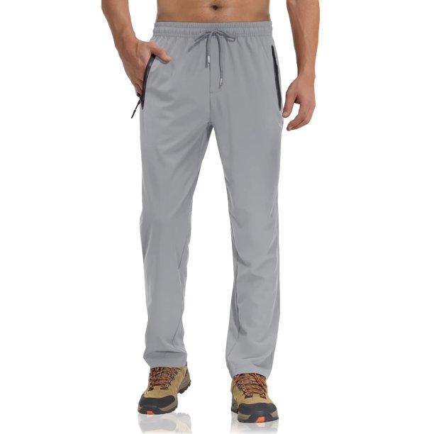 TACVASEN-pantalones de senderismo de secado rápido para hombre, ropa informal y ligera con cordón para correr, Fitness, gimnasio, Verano