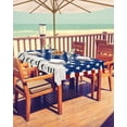thumbnail image 2 of 4th of July Tablecloth with Umbrella Hole and Zipper Patriotic Freedom Stars Outdoor Tablecloths 60x102 Table Cloths Red White and Blue Stripes Patio Table Cloth Cover for Independence Day Garden, 2 of 6