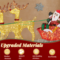 thumbnail image 4 of Ktaxon 4ft Golden Reindeer & Sleigh Set, LED Lighted Outdoor Christmas Decoration, 4 of 9